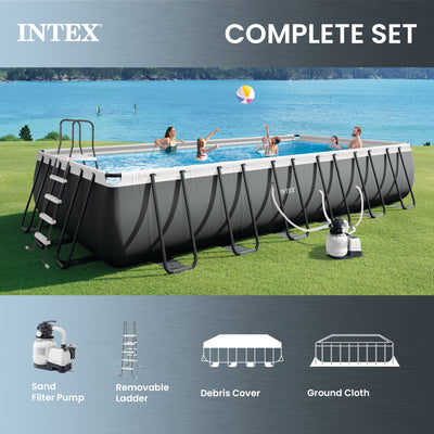 Intex 24'x12'x 52" Rectangular Ultra XTR Frame Swimming Pool w/ Pump(Open Box)