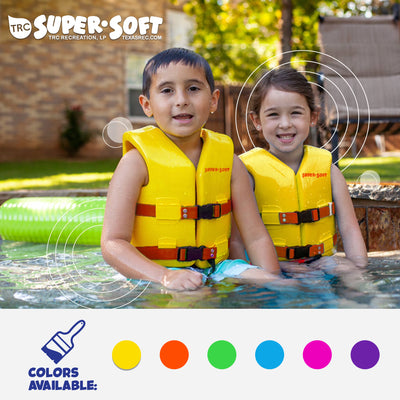TRC Recreation Super Soft Child Life Jacket Swim Safety Vest, X Small (Open Box)