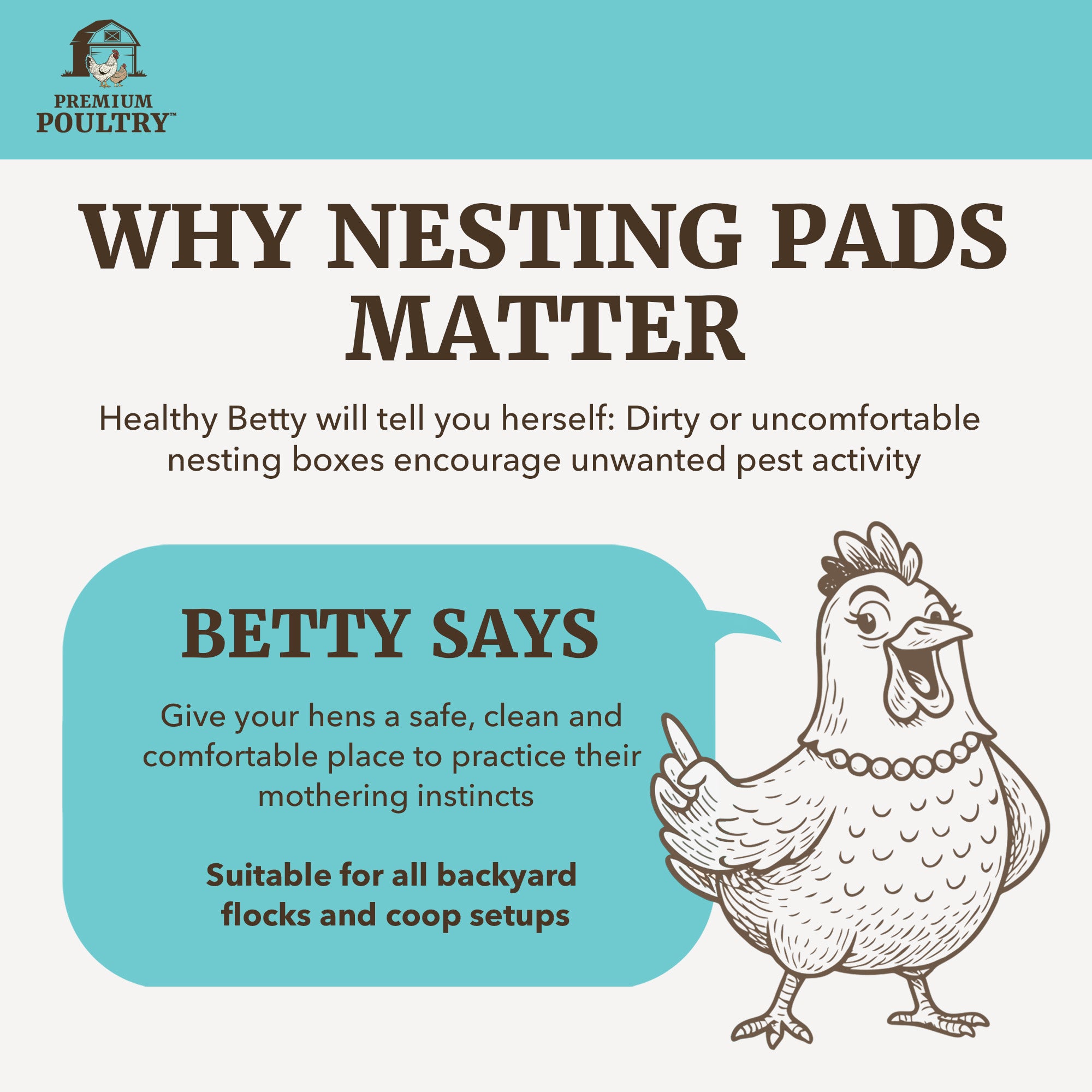 Premium Poultry Hemp Nesting Pads, Coop Bedding for Laying Hens, 12x12, 20 Pack
