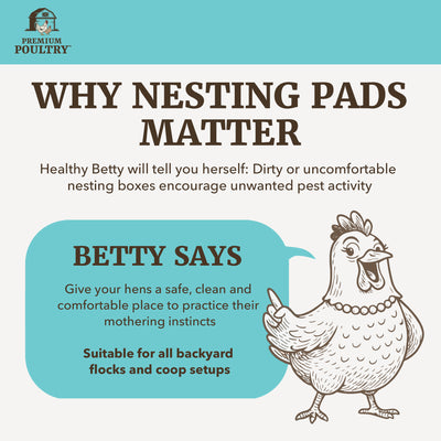 Premium Poultry Hemp Nesting Pads, Coop Bedding for Laying Hens, 12x12, 20 Pack