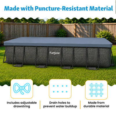 Funsicle 18’ Durable Pool Cover for Oasis and Activity Pools, Gray (Used) - VMInnovations