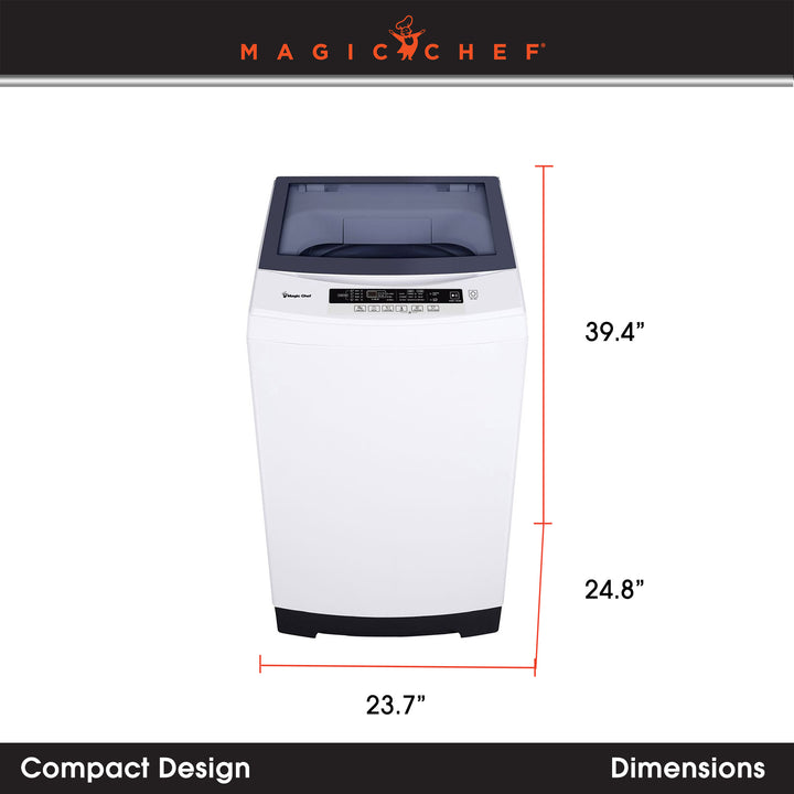 Magic Chef 3.0 Cubic Feet Top Load Compact Washer with 6 Cycles & 3 Water Levels