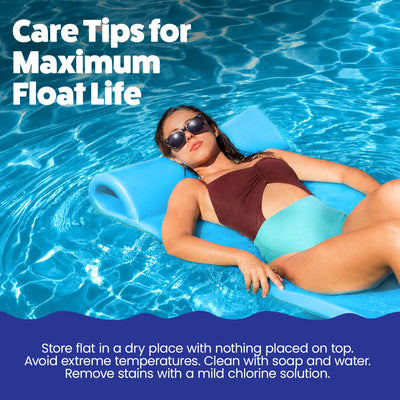 TRC Recreation Splash 1.25" Thick Foam Pool Float Mat, Marina Blue (Open Box)