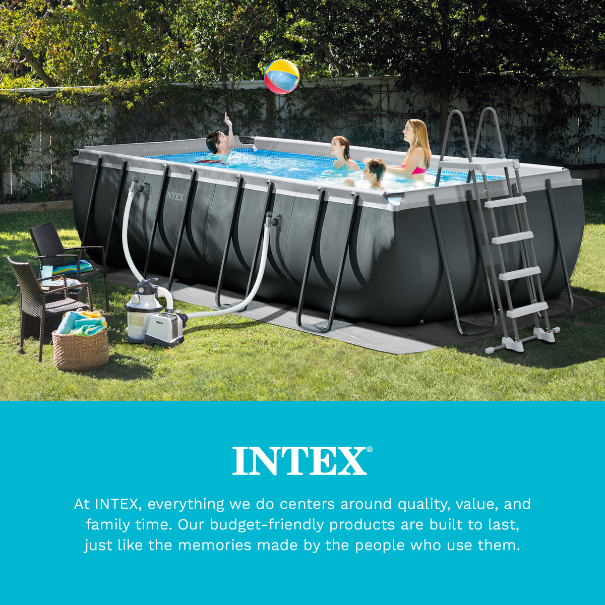 Intex Deluxe Pool Ladder with Removable Steps for 52 Inch Depth Pools (Open Box) - VMInnovations