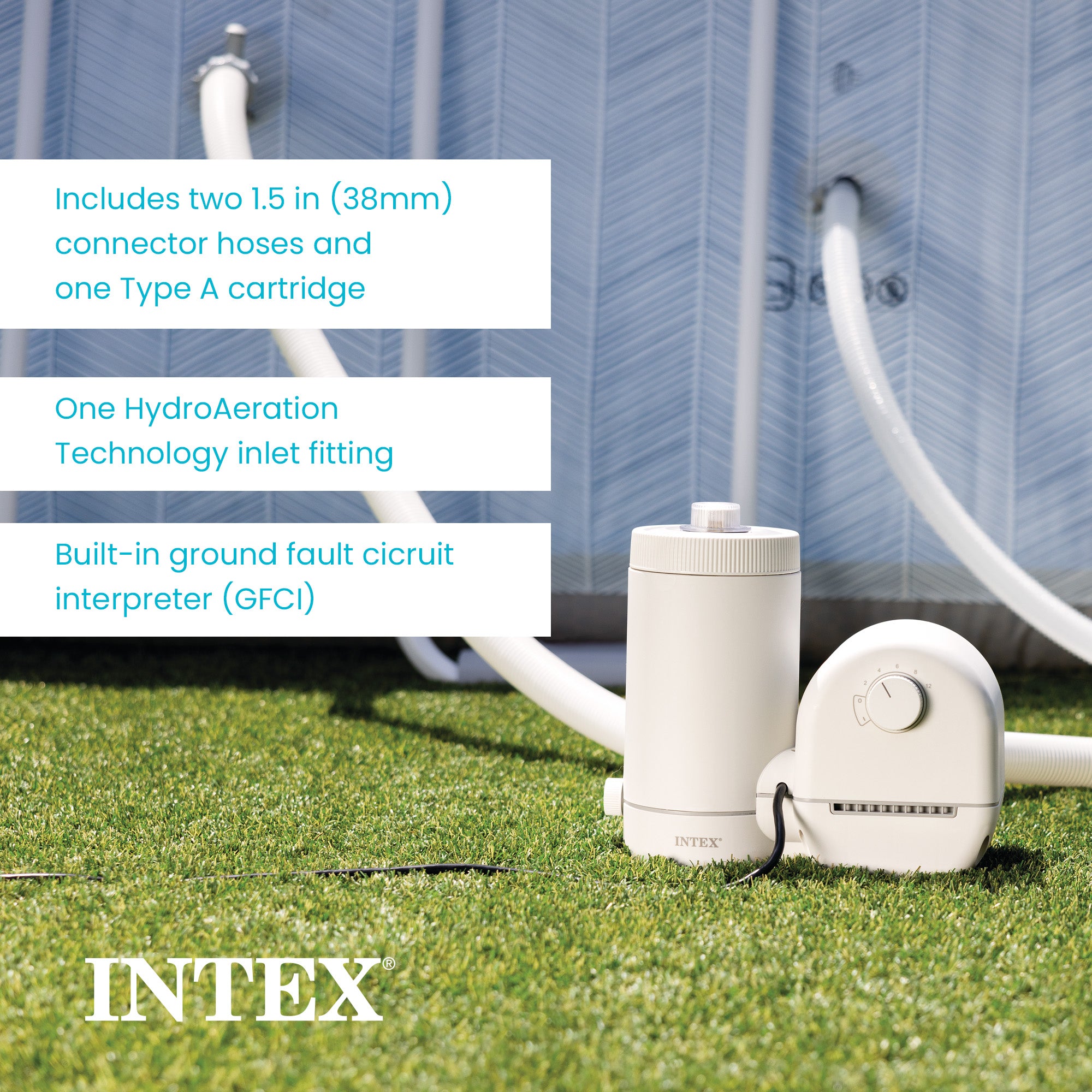 INTEX C1500 Cartridge Filter Pump for AGP: 1500 GPH Pump Flow Rate (For Parts)