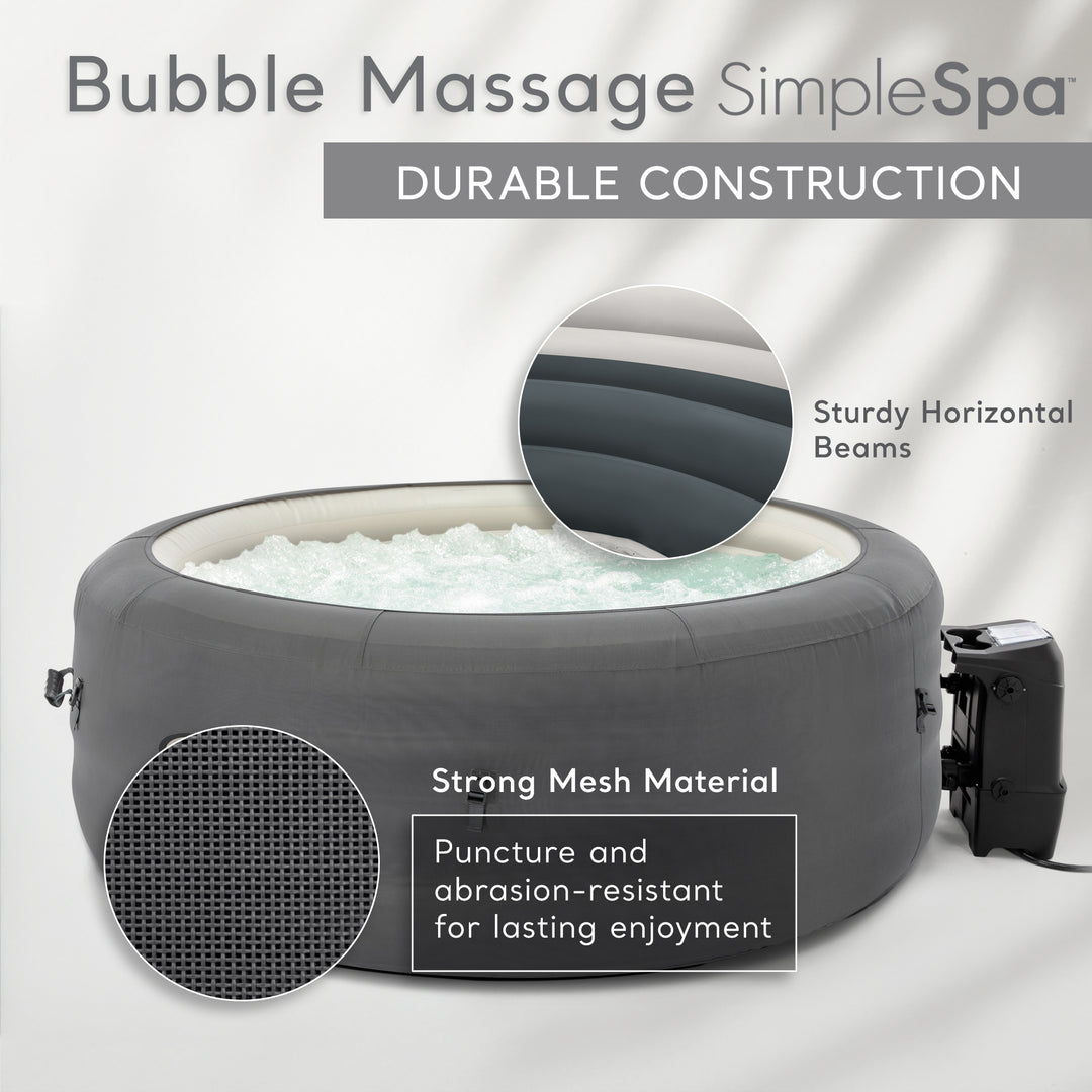 Intex SimpleSpa Bubble Massage 4 Person Inflatable Hot Tub w/ Cover (For Parts) - VMInnovations