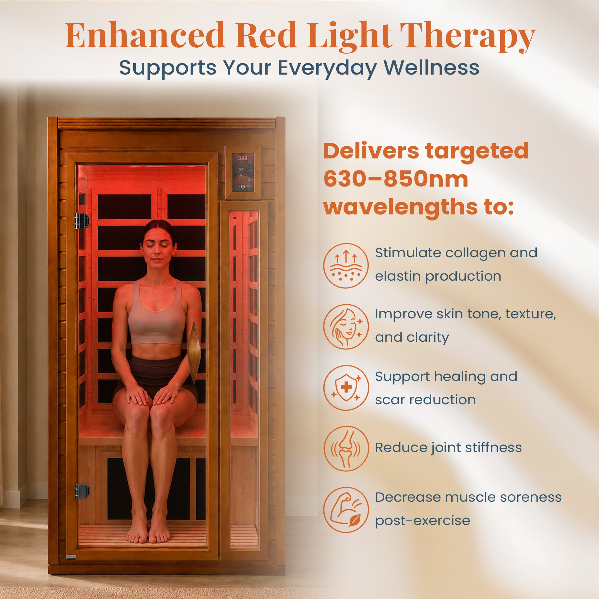 Dynamic 1 to 2 Person Hemlock Wood Low EMF FAR Infrared Sauna For Home (Damaged)