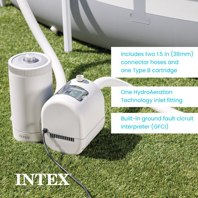 INTEX C2500 Krystal Clear 2500GPH Cartridge Filter Pump for Above Ground Pools