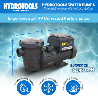 Swimline Hydrotools Variable Speed Above-Ground Swimming Pool Pump, 115/230V - VMInnovations