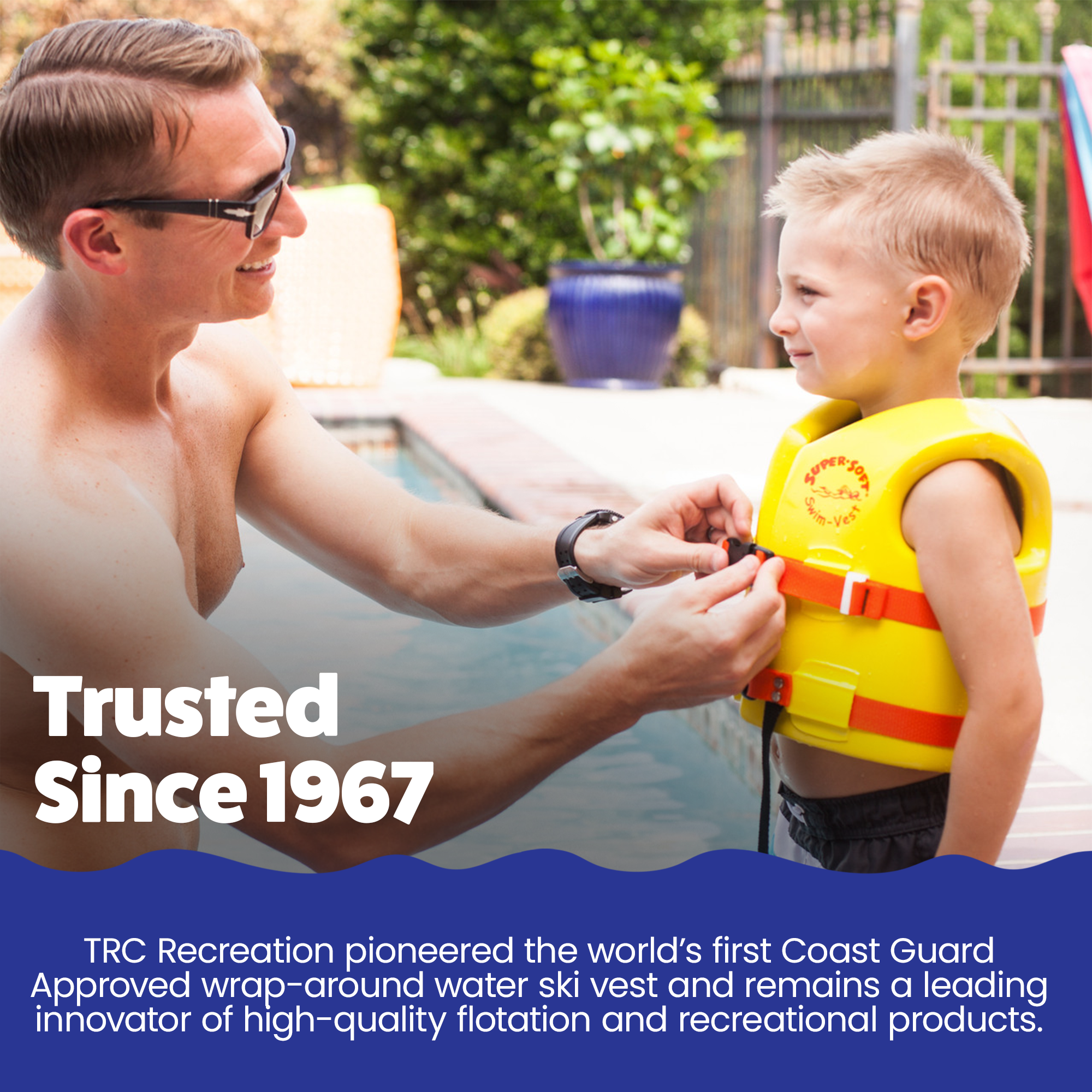 TRC Recreation Super Soft Child Life Jacket Swim Safety Vest, Small, (Open Box)