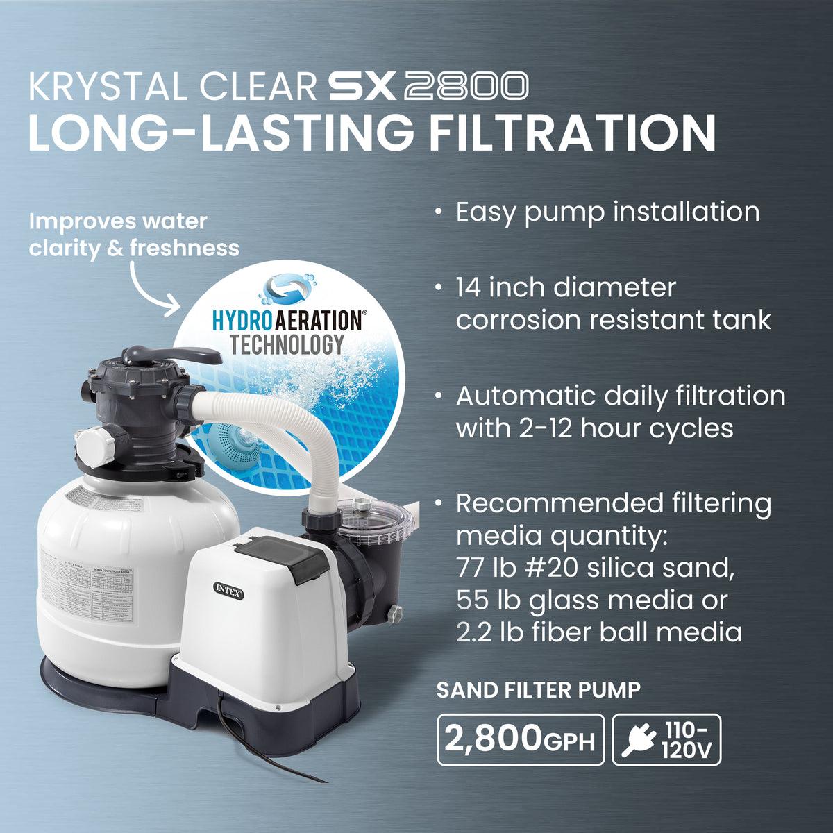 Intex Ultra XTR 26' x 52" Round Above Ground Pool & 2 Pack OptiFlow Filter Sand