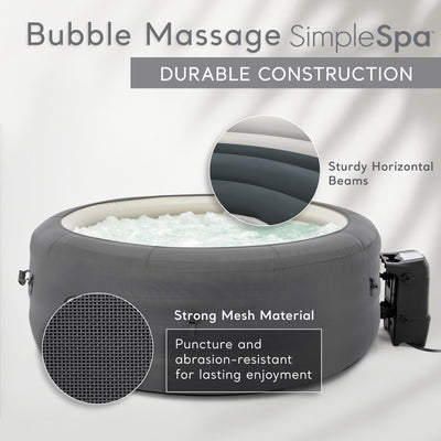 Intex SimpleSpa Bubble Massage 4 Person Inflatable Hot Tub w/ Cover (Open Box)