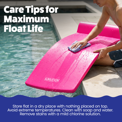 TRC Recreation Sunsation 1.75" Thick Foam Pool Float, Flamingo Pink (Open Box)
