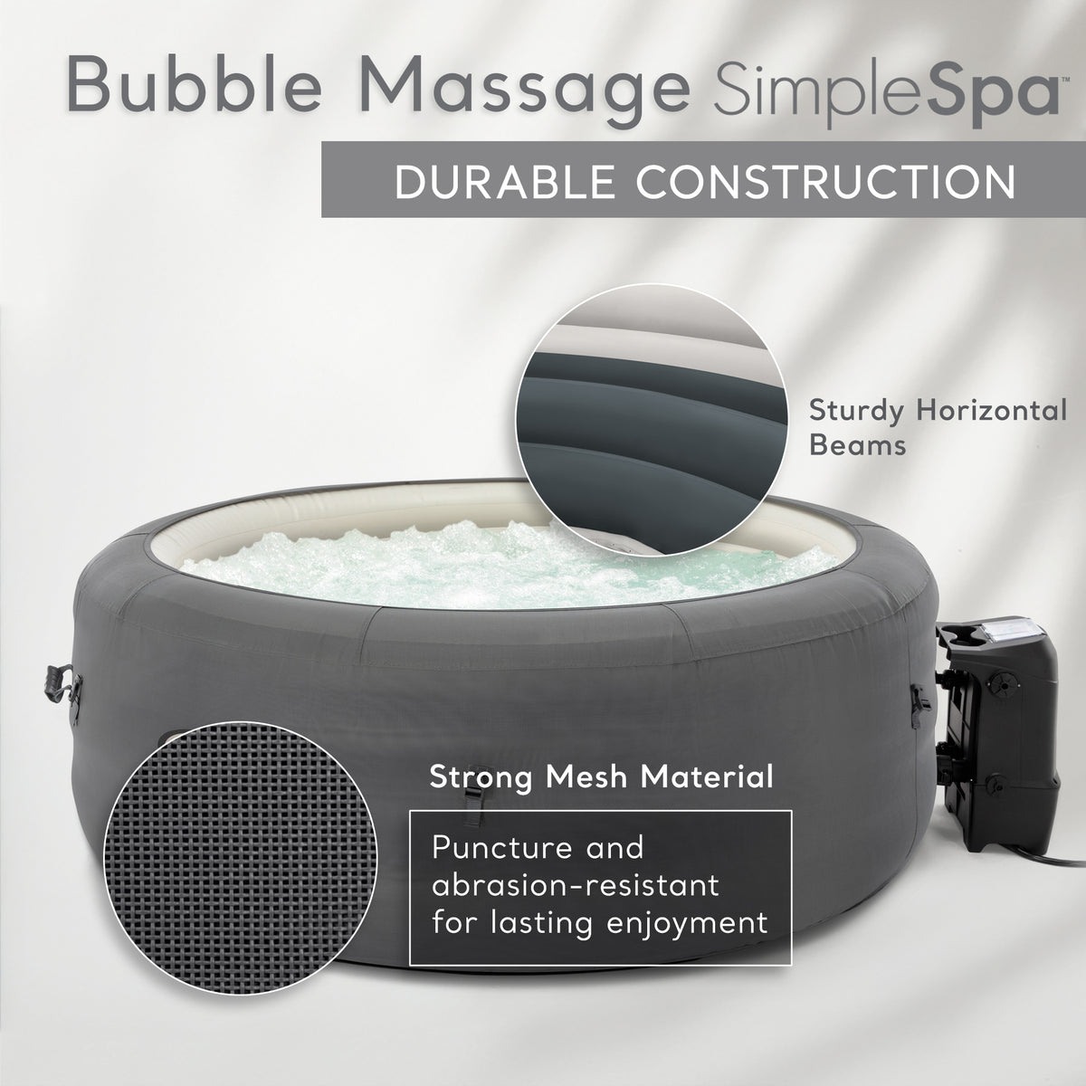 Intex SimpleSpa Bubble Massage 4 Person Inflatable Hot Tub w/ Cover (Open Box)