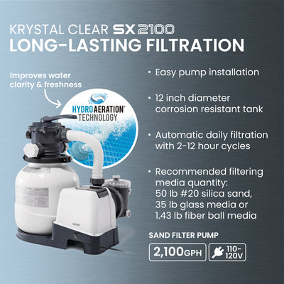 Intex 26363EH 24' x 12' x 52" Rectangular Ultra XTR Frame Swimming Pool w/ Pump