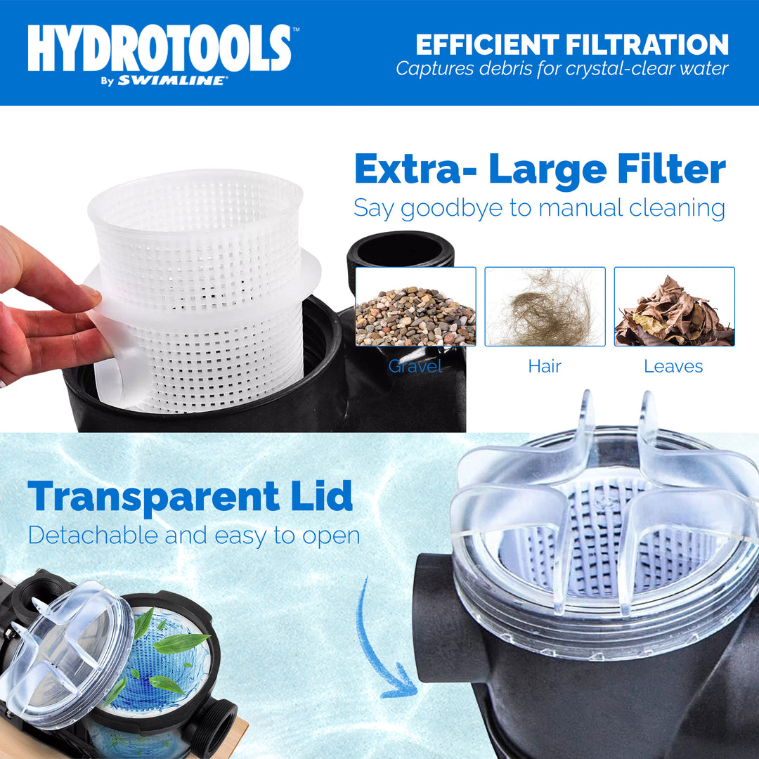 Swimline HydroTools Hydro Flo 0.25HP 1,980 GPH 3,450 RPM Vertical Discharge Pump - VMInnovations