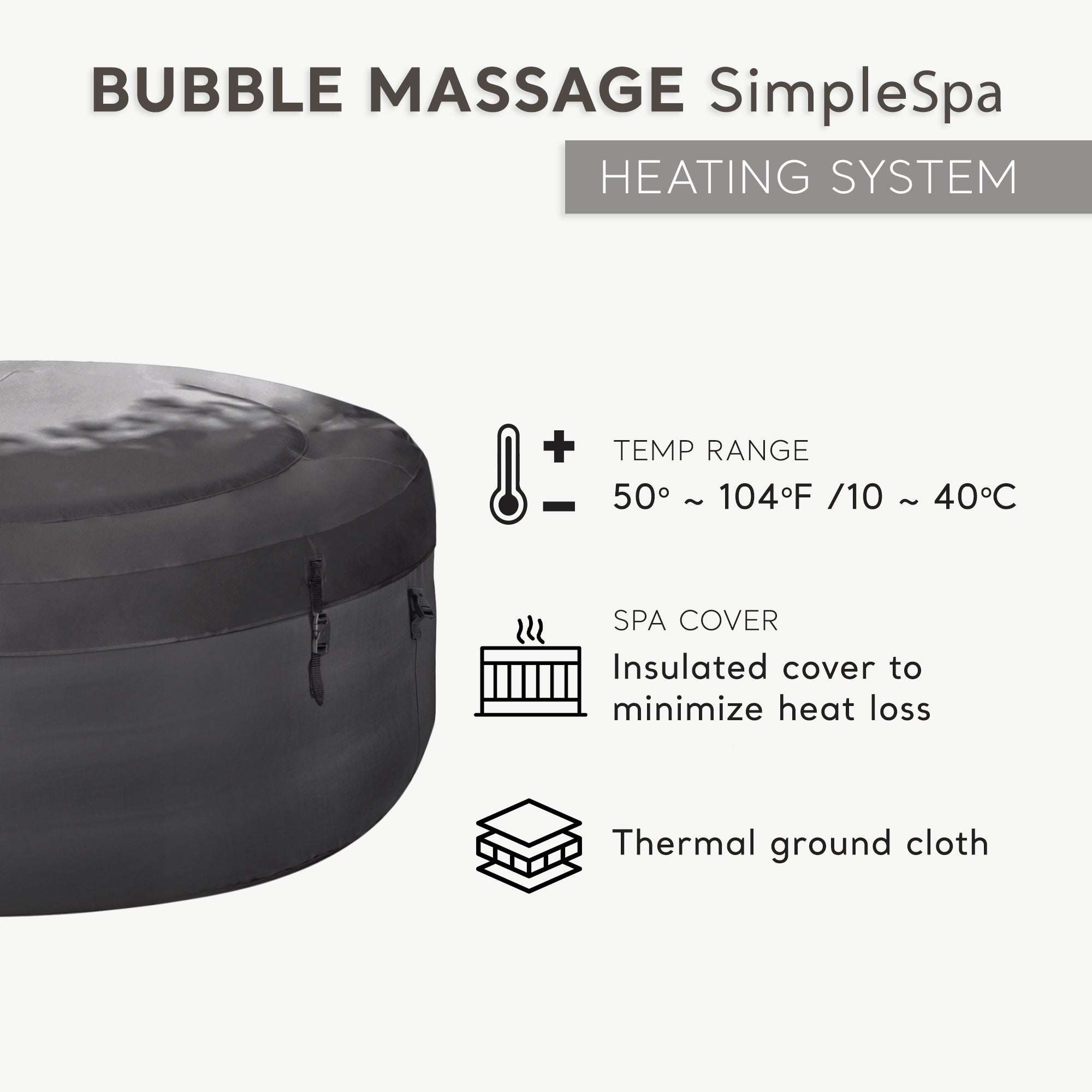 Intex SimpleSpa Bubble Massage 4 Person Inflatable Hot Tub w/ Cover (For Parts) - VMInnovations