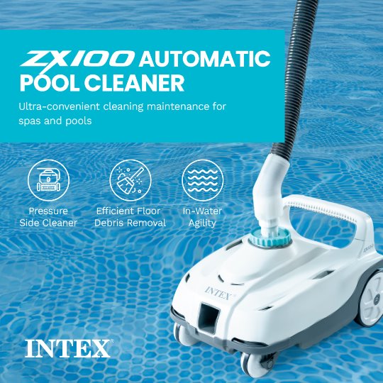 Intex ZX100 Auto Pressure Side Pool Cleaner w/Ultra XTR Deluxe Swimming Pool Set