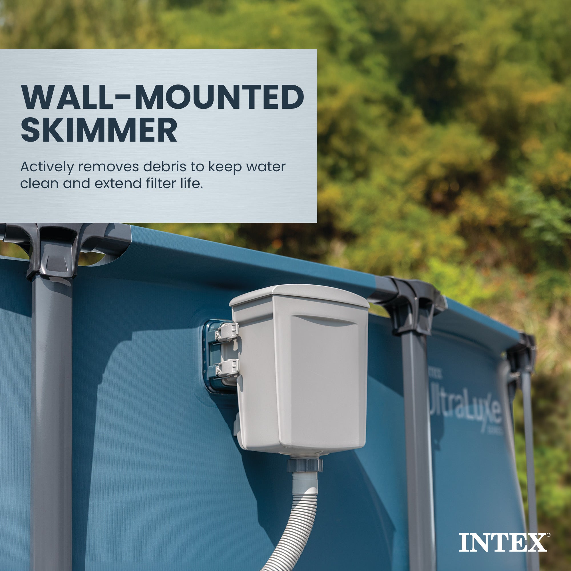 INTEX UltraLuxe 24ft x 52in Above Ground Pool, Sand Pump, & Saltwater System - VMInnovations