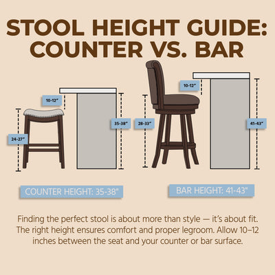 ROME + OAK Parker Backless Saddle Kitchen Counter Stool, Walnut, Grey Upholstery