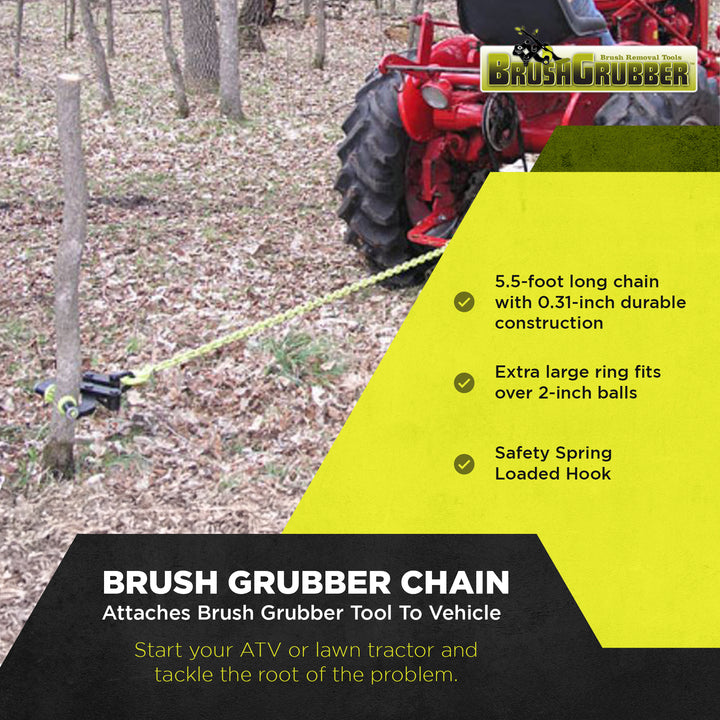 Brush Grubber Tugger Chain for Attaching Original Brush Grubber Tools to Vehicle