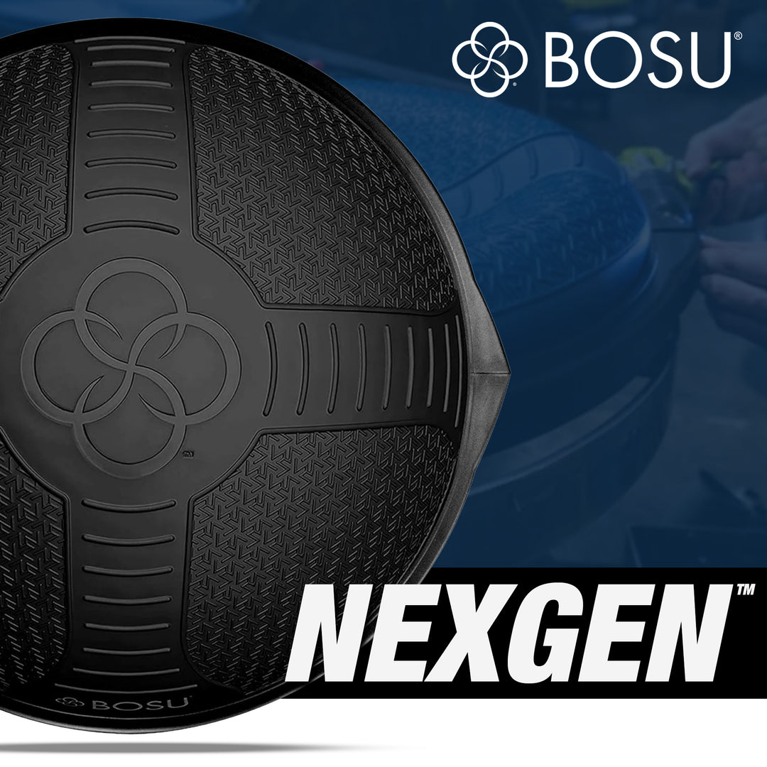 Bosu NEXGEN Balance Strength Trainer, Home Gym Workout Equipment, 26", Black