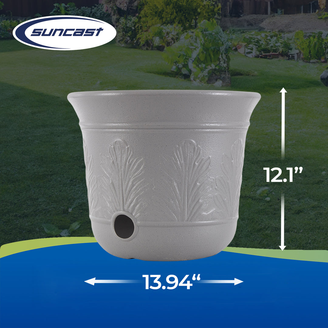 Suncast 300-Foot Heavy Duty 5-Gallon Decorative Garden Hose Pot, Gray (2 Pack)