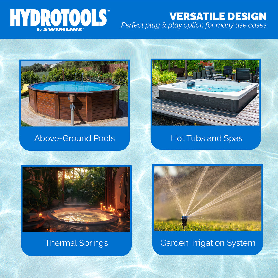 Swimline HydroTools Hydro Flo 1.0 HP 5,280 GPH 3,450 RPM Vertical Discharge Pump - VMInnovations