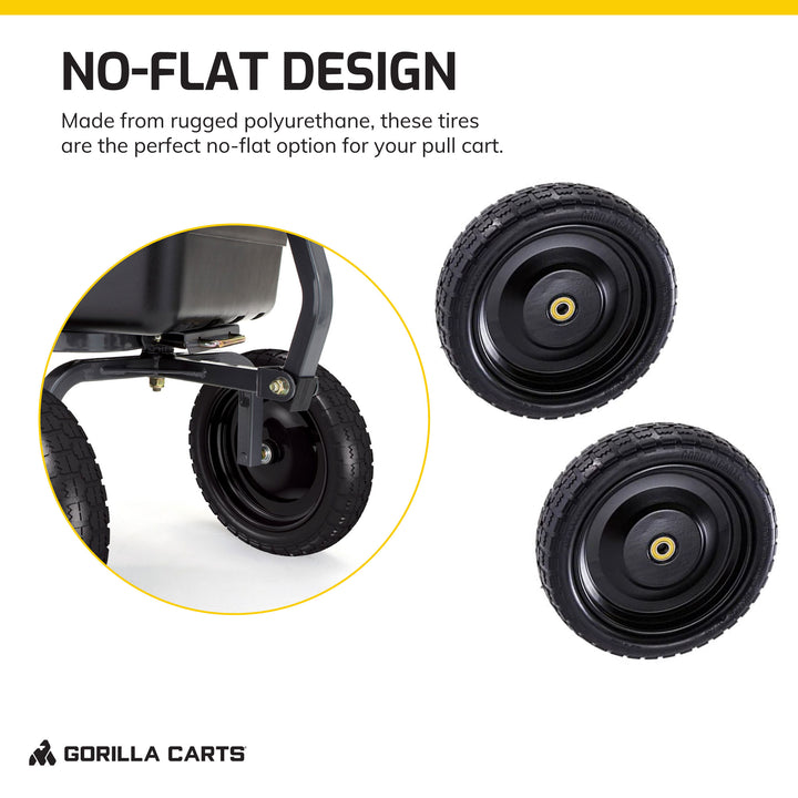 Gorilla Carts 10 Inch No Flat Replacement Tire for Utility Cart, 2 Pack (Used) - VMInnovations