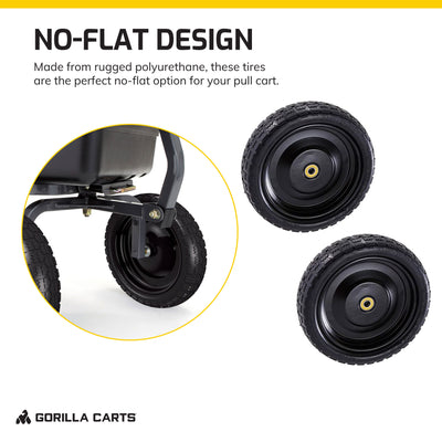 Gorilla Carts 10 Inch No Flat Replacement Tire for Utility Cart, 2 Pack (Used) - VMInnovations
