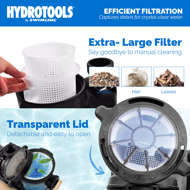 Swimline Hydro Flo 1.0 HP 5,280 GPH 3,450 RPM Vertical Discharge Pump (Open Box)