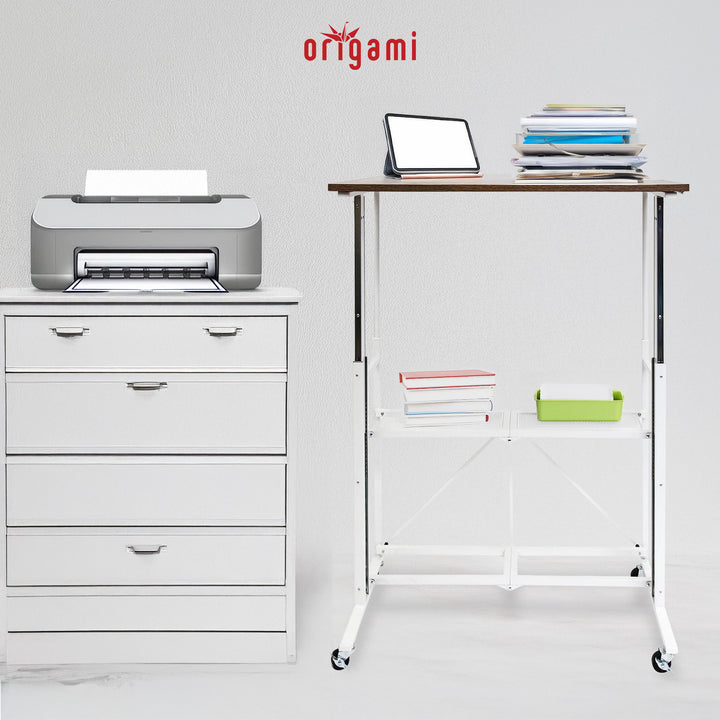 Origami Sit or Stand Adjustable Standing Work Home Office Desk, Slim (Used) - VMInnovations