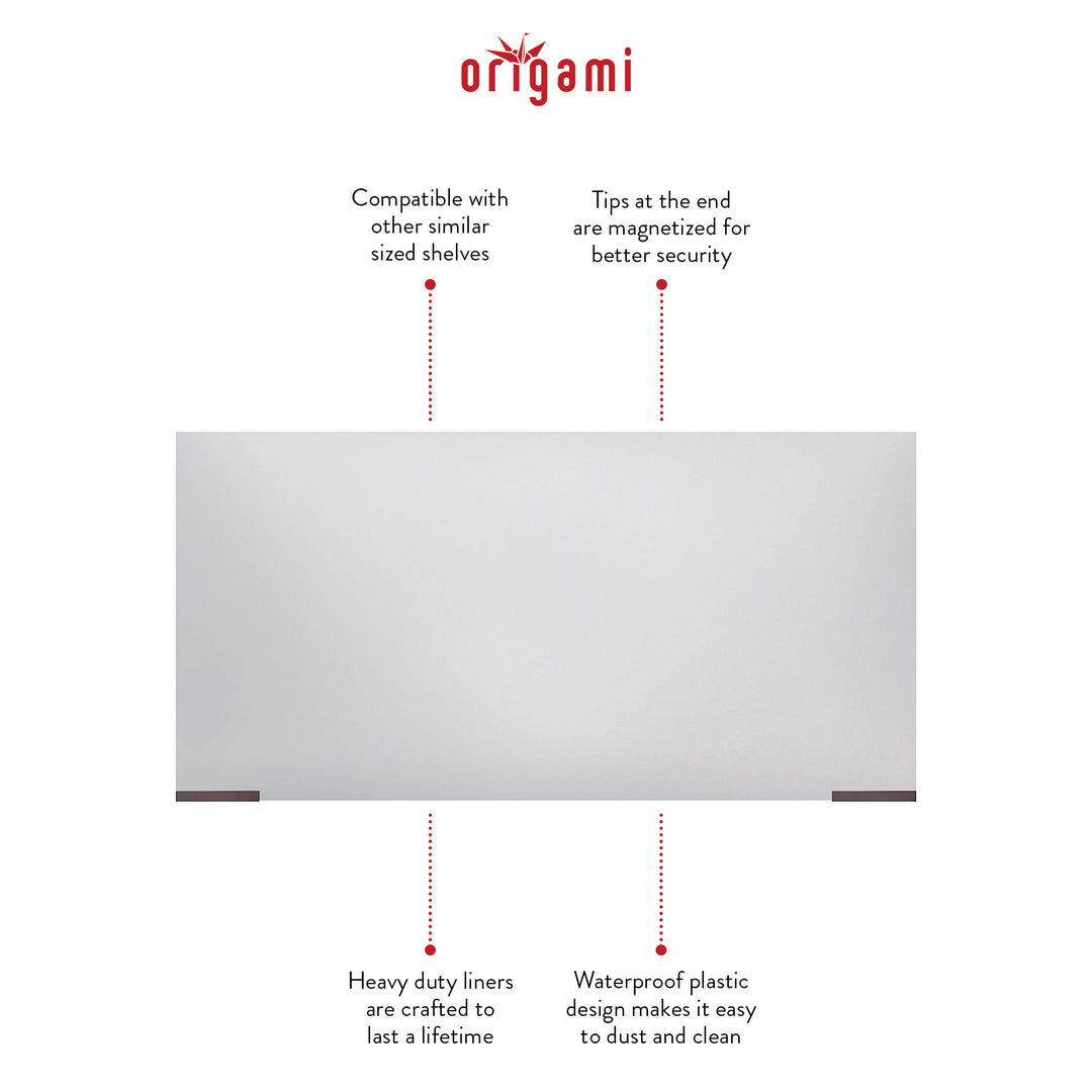 Origami Set of 8 Magnetic Wire Shelf Liners for R4 and R5 Series Storage Racks - VMInnovations