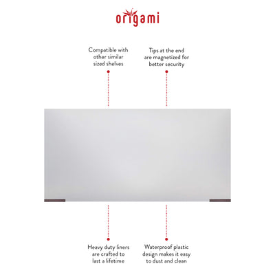Origami Magnetic Wire Shelf Liners for R4/R5 Storage Racks, (Set of 4) (Used) - VMInnovations