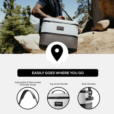 Igloo Reactor Soft Sided Insulated Waterproof Cooler Bag, Gray (For Parts)