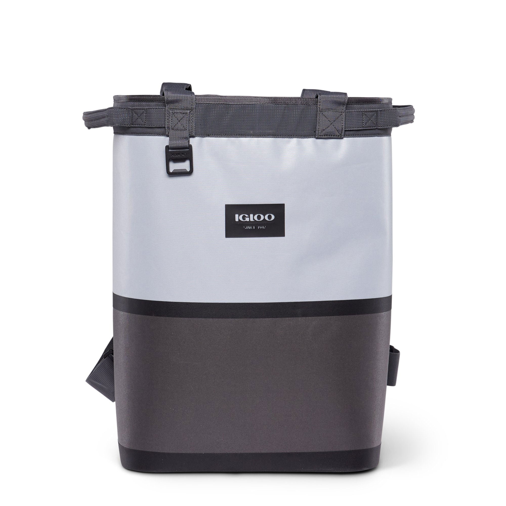 Igloo Reactor Portable 46 Can Soft Insulated Cinch Backpack Cooler Bag, Gray