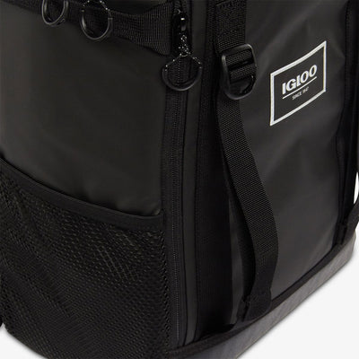 Igloo Pursuit 24 Can Backpack Cooler Bag with Adjustable Straps Black (Open Box)