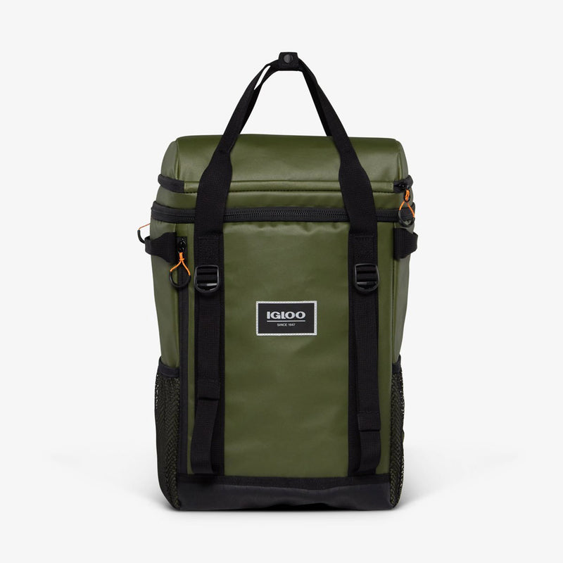 Igloo Pursuit 24 Can Backpack Cooler w/ Adjustable Straps Chive Green (Open Box)