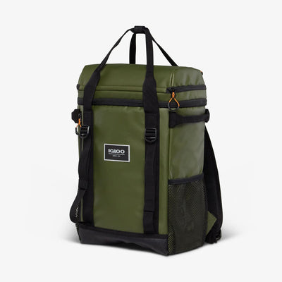 Igloo Pursuit 24 Can Portable Backpack Cooler w/ Adjustable Straps, Chive Green