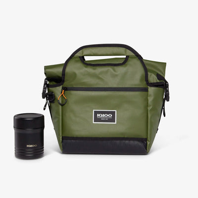 Igloo Pursuit Portable Lunch Box Bag Cooler w/ Strap, Chive Green (Open Box)