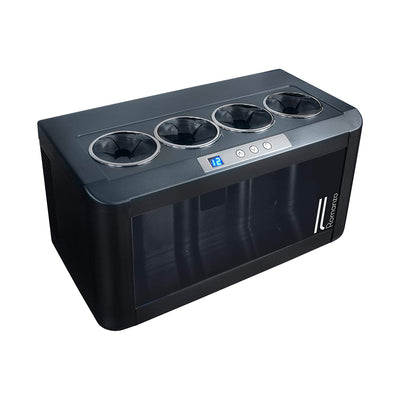 Vinotemp Romanzo 4 Bottle Thermoelectric Open Wine Cooler, Black (Open Box)