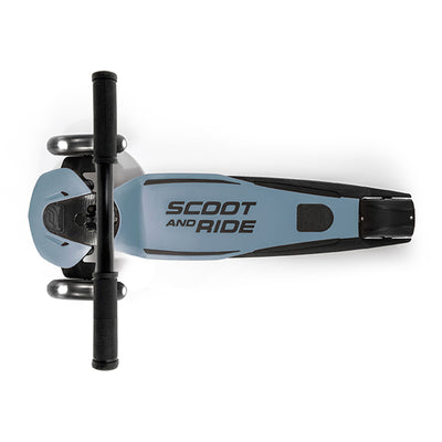 Scoot & Ride Highwaykick 5 Kid & Teen Adjustable Kick Scooter, LED Wheels, Steel