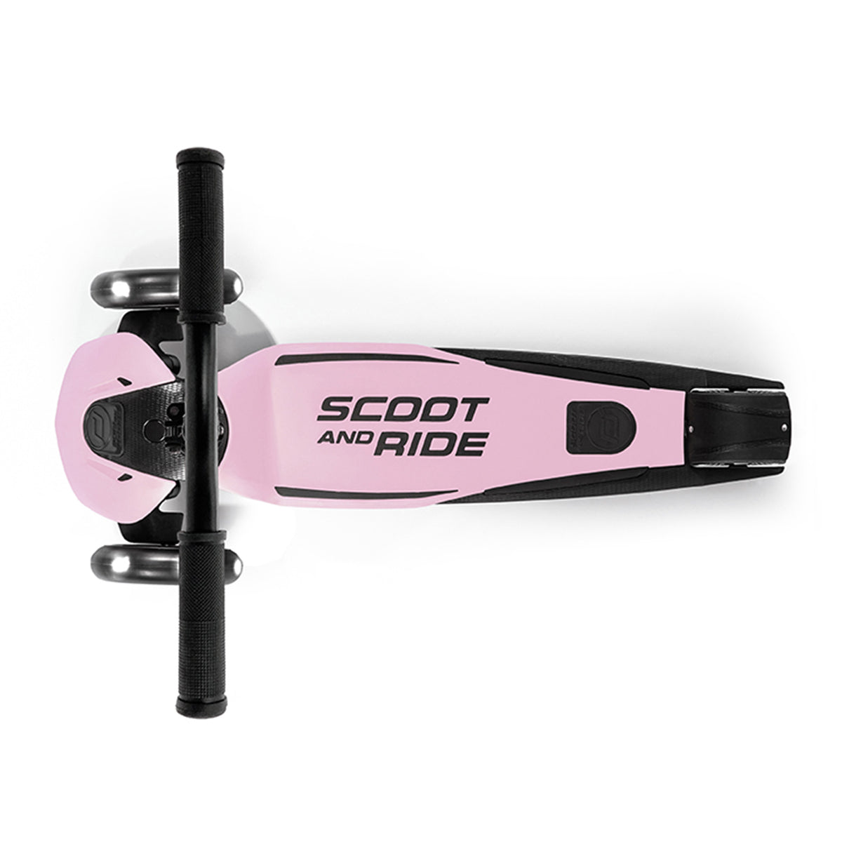 Scoot & Ride Highwaykick 5 Kid & Teen Adjustable Kick Scooter, LED Wheels, Rose