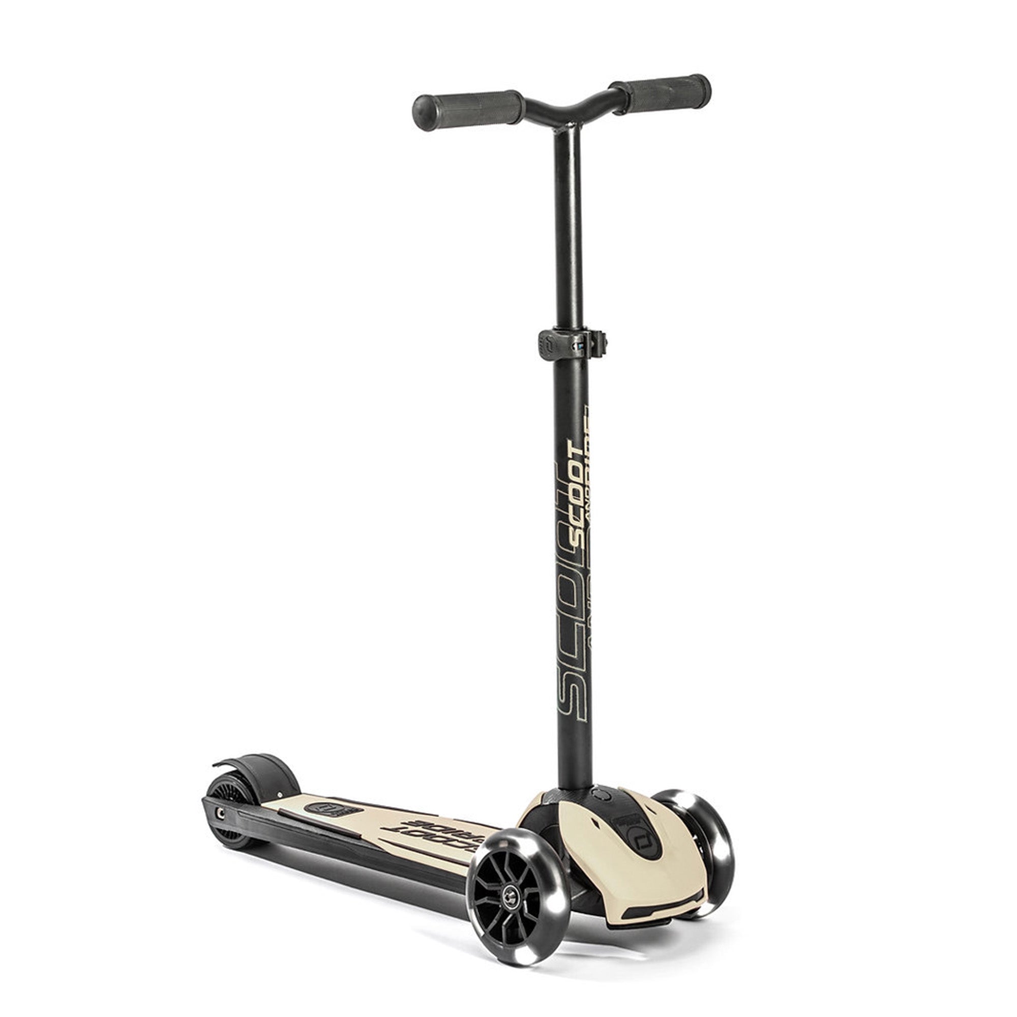 Scoot & Ride 5 Kids Adjustable Kick Scooter w/LED Wheels, Ash (Open Box)