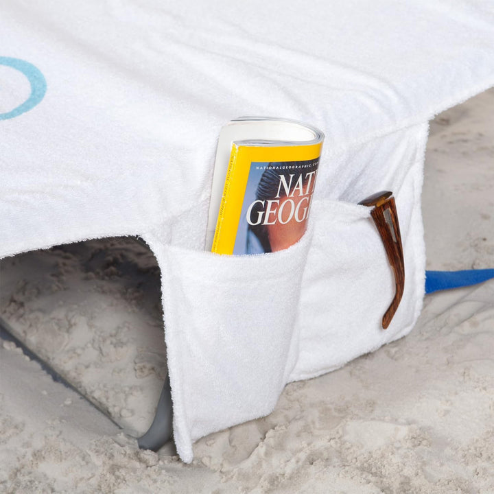Ostrich Cutsom Fitted Beach Towel designed to fit on Chaise Lounge Beach Chairs