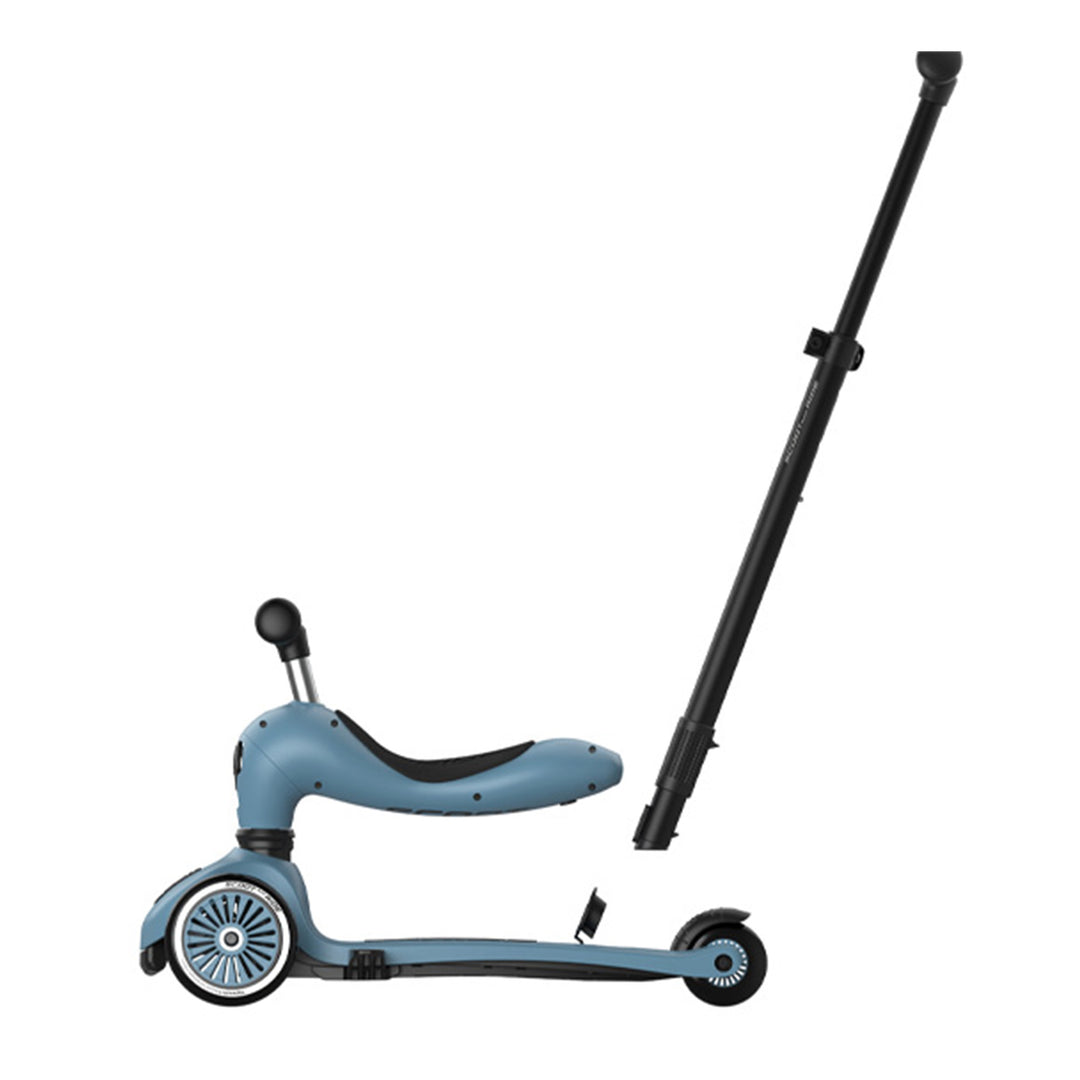 Scoot & Ride 2-in-1 Kids Scooter w/ Push Bar, Highwaykick 1 Push & Go, Steel