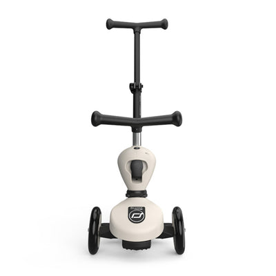 Scoot & Ride 2-in-1 Kids Scooter with Push Bar, Highwaykick 1 Push & Go, Ash - VMInnovations