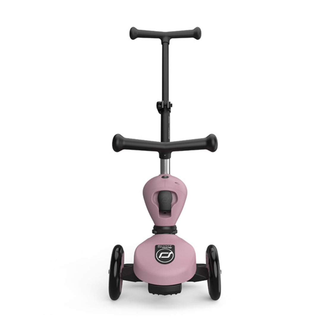 Scoot & Ride 2-in-1 Kids Scooter w/ Push Bar, Highwaykick 1 Push & Go, Wildberry