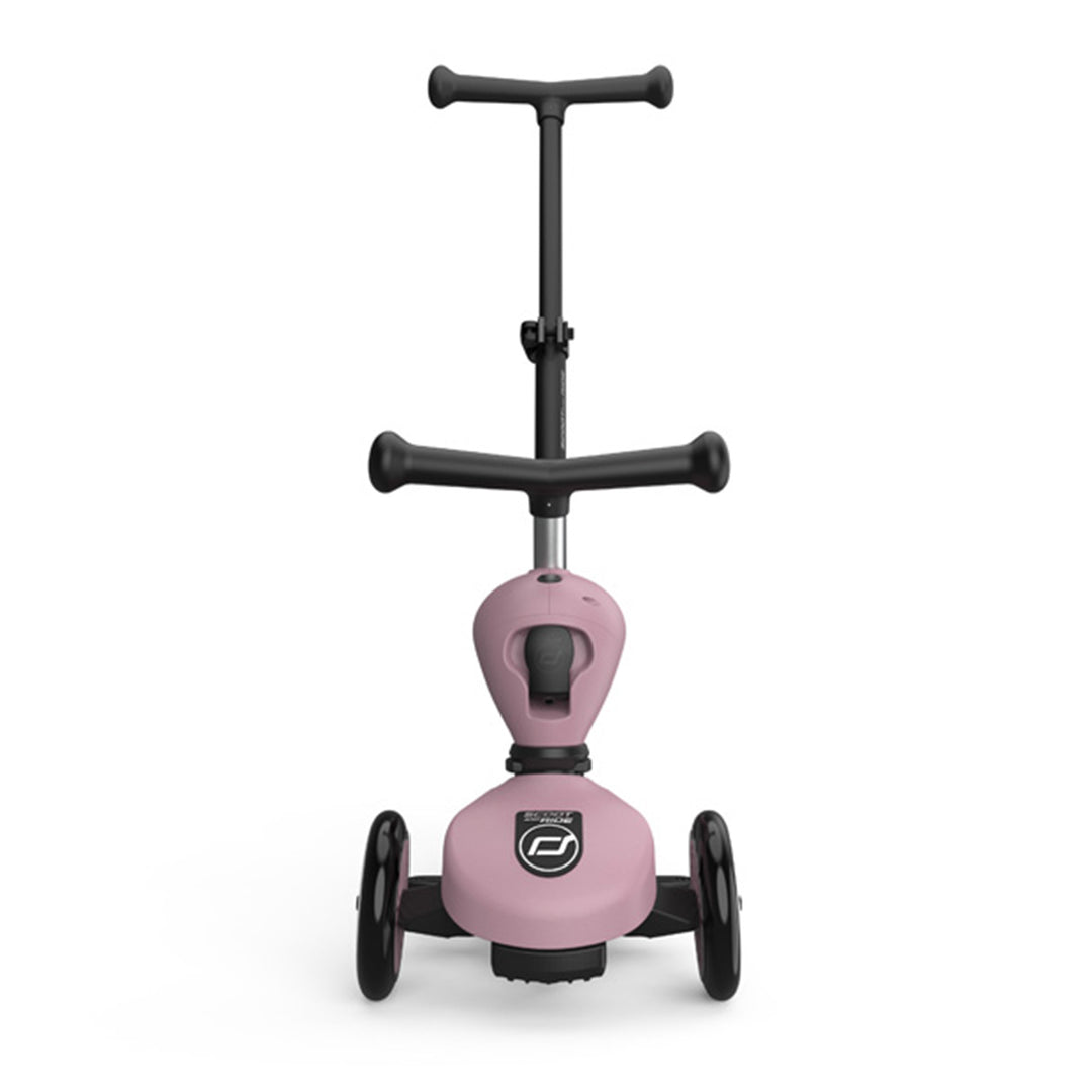 Scoot & Ride 2-in-1 Kids Scooter w/ Push Bar, Highwaykick 1 Push & Go, Wildberry