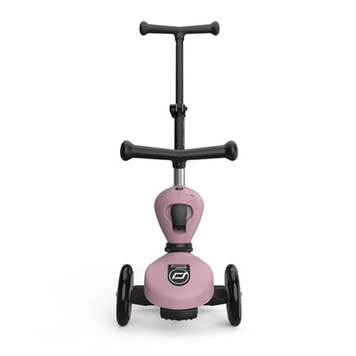 Scoot & Ride 2-in-1 Kids Scooter w/ Push Bar, Highwaykick 1 Push & Go, Wildberry - VMInnovations